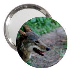 Red Wolf 3  Handbag Mirror by AnimalLover