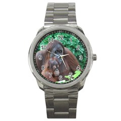 Orangutan Family Sport Metal Watch