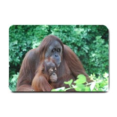 Orangutan Family Small Door Mat by AnimalLover