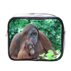 Orangutan Family Mini Travel Toiletry Bag (one Side) by AnimalLover