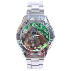 Orangutan Family Stainless Steel Watch by AnimalLover