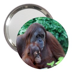 Orangutan Family 3  Handbag Mirror