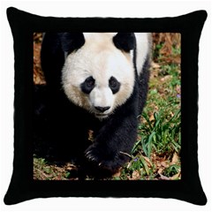 Giant Panda Black Throw Pillow Case