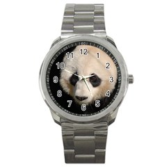 Adorable Panda Sport Metal Watch by AnimalLover