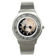 Adorable Panda Stainless Steel Watch (slim) by AnimalLover