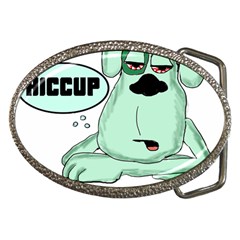 Irish Drunk Green Dog 0 Belt Buckle (oval)