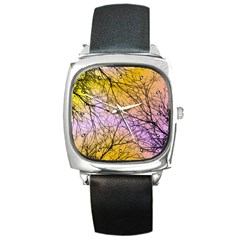 Branches Square Leather Watch