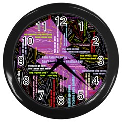 Pain Pain Go Away Wall Clock (black) by FunWithFibro