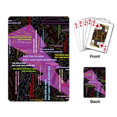 Pain Pain Go Away Playing Cards Single Design by FunWithFibro