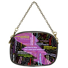 Pain Pain Go Away Chain Purse (two Sided)  by FunWithFibro