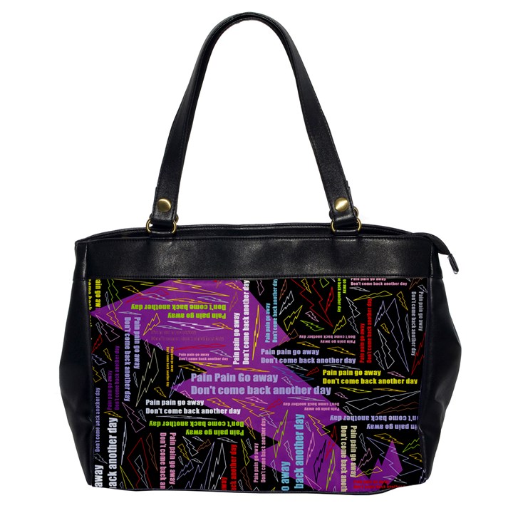 Pain Pain Go Away Oversize Office Handbag (One Side)