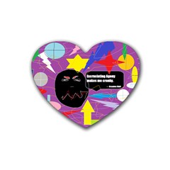 Excruciating Agony Drink Coasters (heart) by FunWithFibro