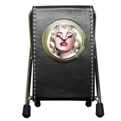 Marilyn Stationery Holder Clock