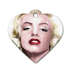 Marilyn Dog Tag Heart (one Sided) 