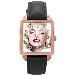 Marilyn Rose Gold Leather Watch  Front