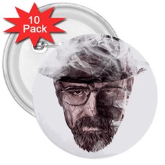 Heisenberg  3  Button (10 Pack)