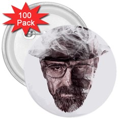 Heisenberg  3  Button (100 Pack)