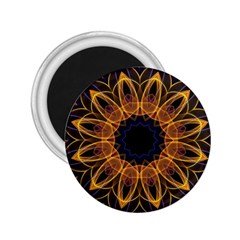 Yellow Purple Lotus Mandala 2 25  Button Magnet by Zandiepants