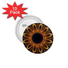 Yellow Purple Lotus Mandala 1 75  Button (10 Pack) by Zandiepants