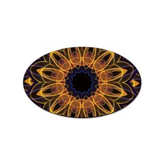 Yellow Purple Lotus Mandala Sticker 10 Pack (oval) by Zandiepants