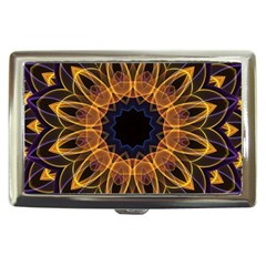 Yellow Purple Lotus Mandala Cigarette Money Case by Zandiepants