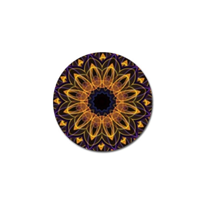 Yellow Purple Lotus Mandala Golf Ball Marker 10 Pack