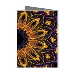 Yellow Purple Lotus Mandala Mini Greeting Card (8 Pack) by Zandiepants