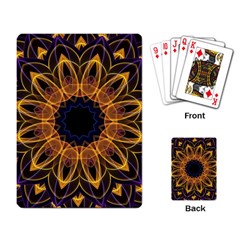 Yellow Purple Lotus Mandala Playing Cards Single Design