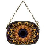 Yellow Purple Lotus Mandala Chain Purse (Two Sided)  Front