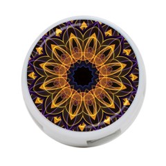 Yellow Purple Lotus Mandala 4-port Usb Hub (two Sides) by Zandiepants