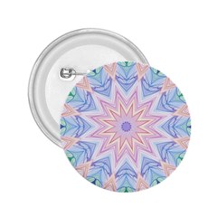 Soft Rainbow Star Mandala 2 25  Button