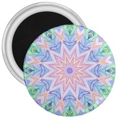 Soft Rainbow Star Mandala 3  Button Magnet