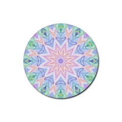 Soft Rainbow Star Mandala Drink Coasters 4 Pack (round) by Zandiepants