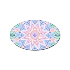 Soft Rainbow Star Mandala Sticker (oval)