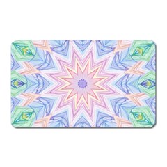 Soft Rainbow Star Mandala Magnet (rectangular) by Zandiepants