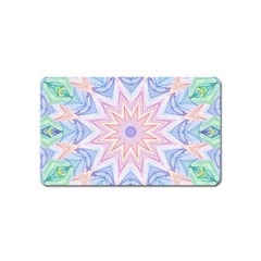 Soft Rainbow Star Mandala Magnet (name Card) by Zandiepants