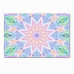 Soft Rainbow Star Mandala Postcard 4 x 6  (10 Pack) by Zandiepants