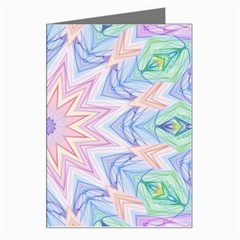 Soft Rainbow Star Mandala Greeting Card