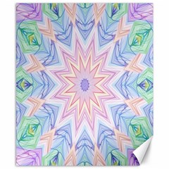 Soft Rainbow Star Mandala Canvas 8  X 10  (unframed)