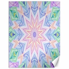 Soft Rainbow Star Mandala Canvas 12  X 16  (unframed)