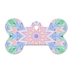 Soft Rainbow Star Mandala Dog Tag Bone (two Sided)