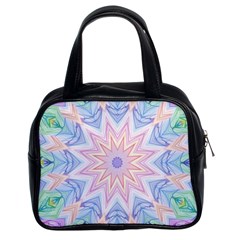 Soft Rainbow Star Mandala Classic Handbag (two Sides)