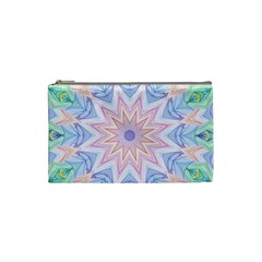 Soft Rainbow Star Mandala Cosmetic Bag (small)