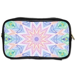 Soft Rainbow Star Mandala Travel Toiletry Bag (one Side)