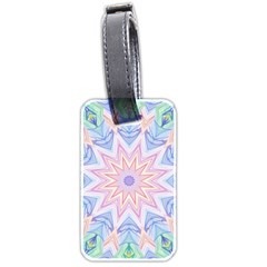 Soft Rainbow Star Mandala Luggage Tag (two Sides)