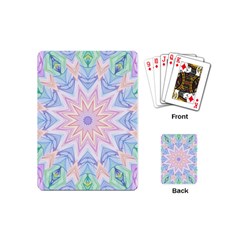 Soft Rainbow Star Mandala Playing Cards (mini) by Zandiepants