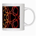 Yellow And Red Mandala White Coffee Mug Right