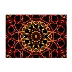 Yellow And Red Mandala A4 Sticker 10 Pack