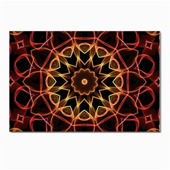 Yellow And Red Mandala Postcard 4 x 6  (10 Pack) by Zandiepants