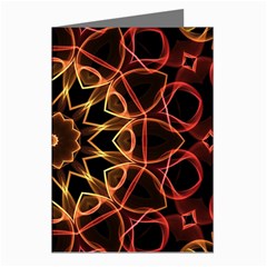 Yellow And Red Mandala Greeting Card (8 Pack) by Zandiepants